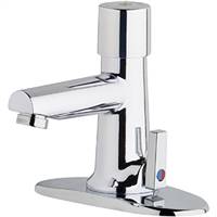 Chicago Faucets 3502-4E2805ABCP - 4-inch Center Hot and Cold Water Metering Mixing Sink Faucet