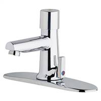 Chicago Faucets 3502-8E2805ABCP - 8-inch Center Hot and Cold Water Metering Mixing Sink Faucet
