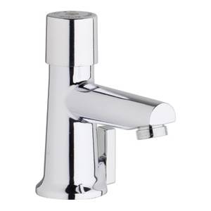 Chicago Faucets 3502-E2805ABCP - Single Hole Mount Hot and Cold Water Metering Mixing Sink Faucet