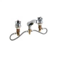 Chicago Faucets 404-HZ950ABCP - Fully Adjustable Widespread Concealed Deck Mount Lavatory Sink Faucet