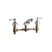 Chicago Faucets - 404-SWCP - Widespread Lavatory Faucet
