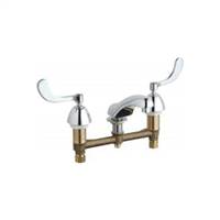 Chicago Faucets - 404-V317ABCP - Widespread Lavatory Faucet