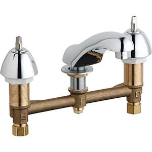 Chicago Faucets - 404-VLESSHDLAB - Widespread Lavatory Faucet