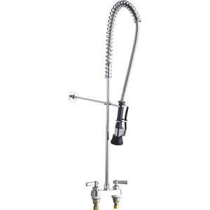 Chicago Faucets 526-919STFCP 4-inch Center Deck Mounted Pre-Rinse Fitting with Triple Force Spray Head