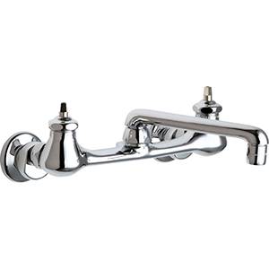 Chicago Faucets - 540-LDLESSHDLAB - Wall Mounted Faucet with Adjustable 7 1/4 inch - 8 3/4 inch Centers