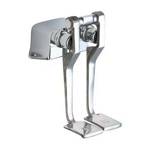 Chicago Faucets 625-LPRCF - Hot and Cold Water Pedal Box with Long Pedals, Rough Chrome