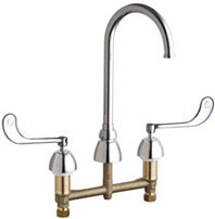 Chicago Faucets - 786-GN2FC319ABCP - Widespread Lavatory Faucet