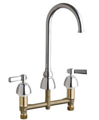 Chicago Faucets - 786-GN2FC369ABCP - Widespread Lavatory Faucet