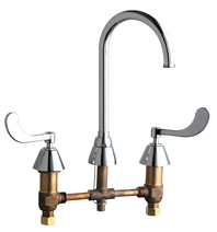 Chicago Faucets - 786-GN8AFCABCP - Widespread Lavatory Faucet