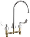 Chicago Faucets - 786-GN8AFCCP Concealed Hot and Cold Water Sink Faucet