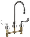 Chicago Faucets - 786-VPHCP - Widespread Lavatory Faucet