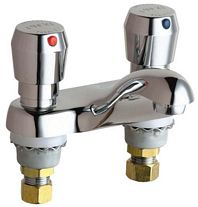 Chicago Faucets - 802-665CP - 4-inch Center Metering Lavatory Faucet