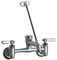 Chicago Faucets - 897-RCF - 8" Dual Supply Service Sink Faucet
