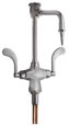Chicago Faucets 930-317SAM - Hot and Cold Water Mixing Faucet with Vacuum Breaker and Chemical Resistant Satin Antimicrobial Finish