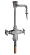 Chicago Faucets 930-SAM - Hot and Cold Water Mixing Faucet with Vacuum Breaker and Chemical Resistant Satin Antimicrobial Finish