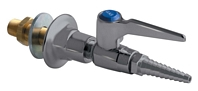 Chicago Faucets 986-WSV909AGVSAM - Wall Flange with Single Ball Valve with Chemical Resistant Satin Antimicrobial Finish