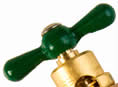 Arrowhead Brass 10  - Part, Tee Handle, Green Part, Tee Handle, Green - 1.37 1.37 - 0.026 0.026 - Arrowhead Brass