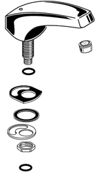 American Standard 12684-0020A - Chrome Plated Lavatory Spout, Less Drain Rod