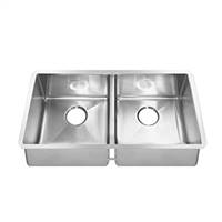 American Standard 18DB.9351800.075 Pekoe 35x18 Double Bowl Kitchen Sink (Stainless Steel)