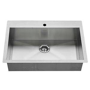 American Standard 18SB.9332211.075 Edgewater 33x22 Single Bowl Kitchen Sink (Stainless Steel)