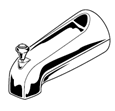 American Standard 22650-0020A - Chrome Tub Diverter Spout