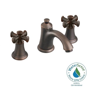 American Standard 7415821.224 Portsmouth 2-Handle 8" Widespread Bathroom Faucet w/ Cross Handles (Oil Rubbed Bronze)