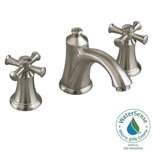 American Standard 7415821.295 Portsmouth 2-Handle 8" Widespread Bathroom Faucet w/ Cross Handles (Brushed Nickel)