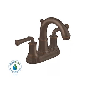 American Standard 7420.201.224 Portsmouth 2-Handle 4" Centerset High-Arc Bathroom Faucet w/ Lever Handles (Oil Rubbed Bronze)