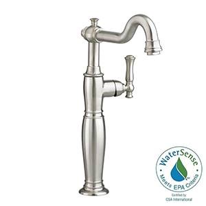 American Standard 7440152.295 Quentin Single Control Vessel Lavatory Faucet w/ Grid Drain (Brushed Nickel)