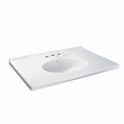 American Standard 7820.400.020 Portsmouth 4" Fire Clay Vanity Top (White)