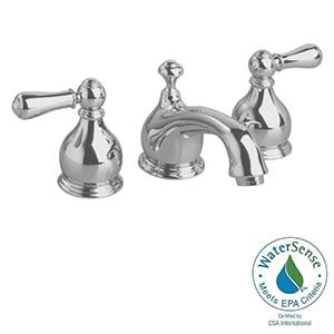 American Standard 7871.732.295 Hampton 2-Handle 8" Widespread Bathroom Faucet w/ Porcelain Handles (Brushed Nickel)