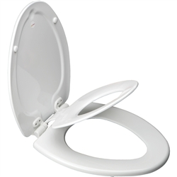 Church 1683SLOW - Elongated, Closed Front with Cover E2 Molded Wood/Plastic Toilet Seat