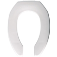 Church 295CT - Elongated, Open Front Less Cover, STA Plastic Toilet Seat