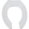 Church 397SSCT - Round, Open Front Less Cover, SSSTA Plastic Toilet Seat