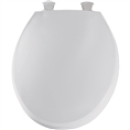 Church 3EC - Round, Closed Front with Cover, Easy Clean Plastic Toilet Seat