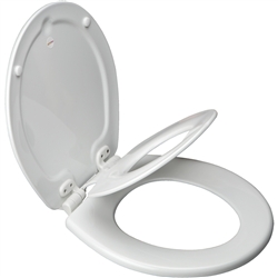 Church 683SLOW - Round, Closed Front with Cover E2 Molded Wood/Plastic Toilet Seat