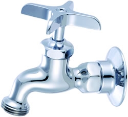 Central Brass 0005-H1/2P Single Handle Wallmount Faucet, Chrome