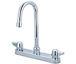 Central Brass 0122-GSA - Cast Brass Top Mount Kitchen Faucet on 8-inch centers
