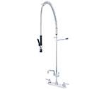 Central Brass 0122-Le60-Ad0 Pre-Rinse-8" Lvr Hdl Add-On Faucet 6" Tube Spt-Pc (Polished Chrome Finish)