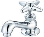 Central Brass 0239-Ac4P Basin Faucet-Cross Hdl W/Aerator Plain-Pvd Pc (Polished Chrome Finish)