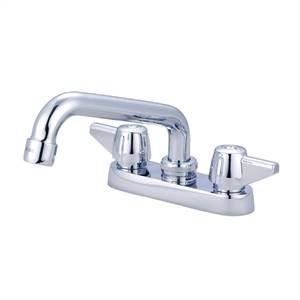 CENTRAL BRASS 80084-A Two Handle Cast Brass Bar/Laundry Faucet 2 Inch Tube Spout