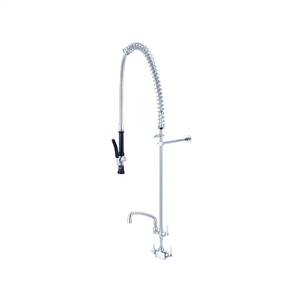 CENTRAL BRASS 80285-LE60-AD1 Two Handle Pre-Rinse Faucet 8" Tube Spout
