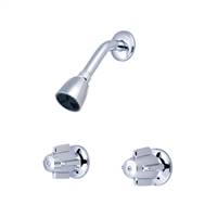 Central Brass 80826 Two Handle Shower Set, Chrome