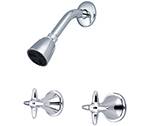 Central Brass 80826-C3 - 8-inch Center Two Handle Shower Set with Cross Handles