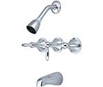 Central Brass 80968-L3 - Three Handle Tub & Shower Set with Lever Handles