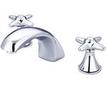 Central Brass 81172-12AC1 - Polished Chrome Two Handle Widespread Lavatory Faucet with Cross Handles