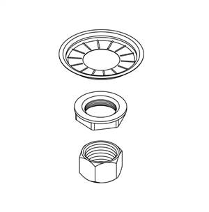 CENTRAL BRASS G-95-A Coupling Nuts & Washer (1 Set) (Thinner Crowfoot Washer)