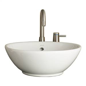 Cheviot 1198-WH WATER LILY Vessel Sink, White Sink