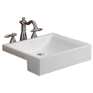 Cheviot 1649-WH PACIFIC Semi-Cassa Sink, White Sink