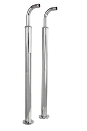 Cheviot 3980-PN Free Standing Heavy Duty Water Supply Lines with Stop Valves - Extra Long, Polished Nickel Faucet